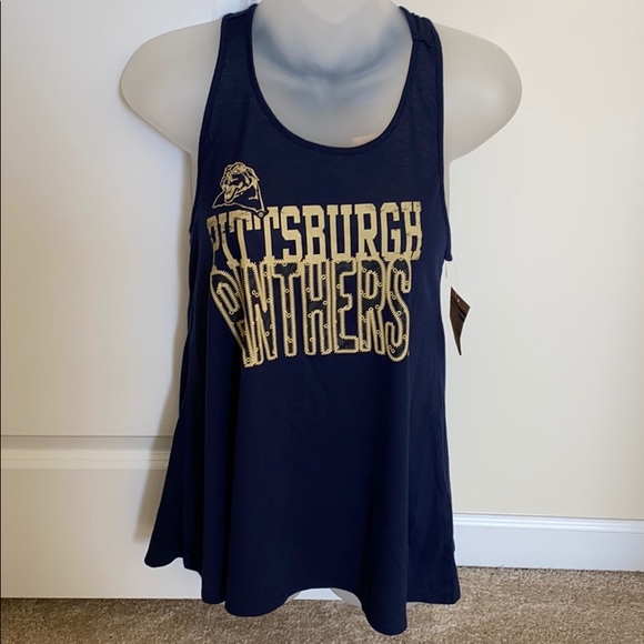 University of Pittsburgh Bow Racerback Tank Top - Picture 1 of 4
